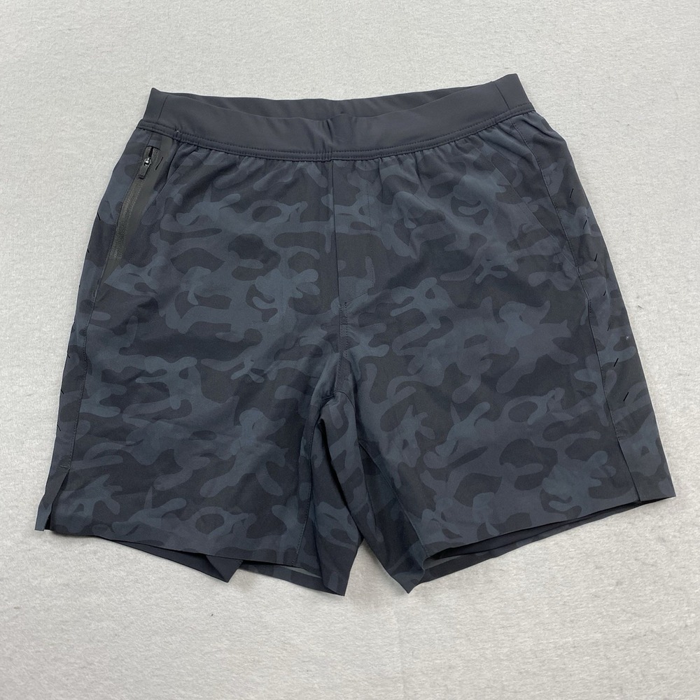 Ten Thousand Shorts Mens Medium Black Camo Interval Short Lined 7 Inseam Gym